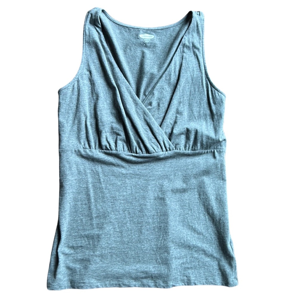 Gray Sleeveless Maternity Top Size L